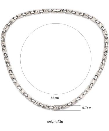 Magnetic Necklace for Men & Women | Pure Titanium Fashion Jewelry - Silver Gift - Buy Online on GoSupps.com