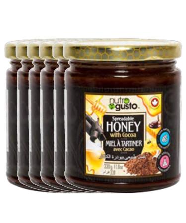 Nutro Gusto Honey Spread with Cocoa 330g (Pack of 6)