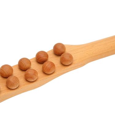 Massage Tab Scooter | Beech Wood GUA SHA Tool for Neck & Back | Lymphatic Drainage Massager & Anti-Cellulite Wooden Body Roller - Buy Online on GoSupps.com