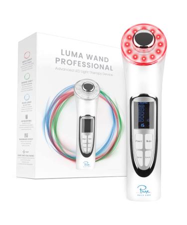 Luma Wand Professional by Pure Daily Care | 5-in-1 Skin Therapy Wand | Bio-Wave  Ionic  Galvanic  Relax and Red Green Blue LED Light Therapy Modes