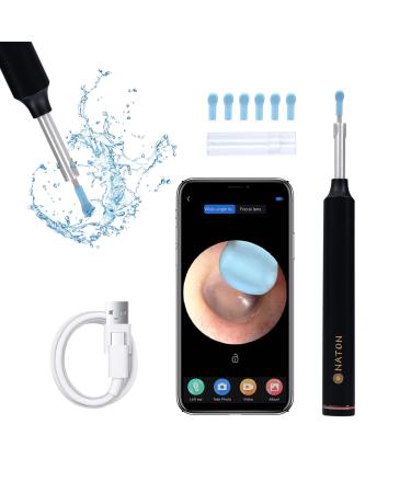 NATON Ear Wax Removal Kit - Otoscope Ear Camera 1920P FHD Wireless Ear Cleaner with 7 PCS Ear Spoon 3.9mm Waterproof Ear Wax Remover Suitable for iOS Android Adults Kids Pets