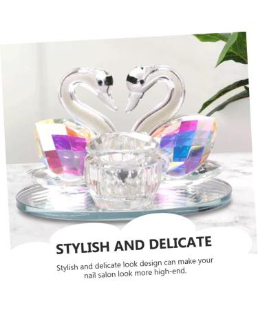 minkissy 1pc Nail Art Crystal Cup Ornament Container Nail Salon Supplies Manicure Pen Washing Cup Jewelry Holder Cup Nail Crystal Bowl Nail Liquid Cup Glass Mixing Dish Delicate Gouache - Buy Online on GoSupps.com