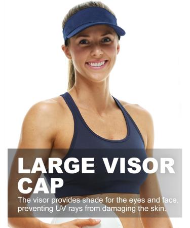 Buy Zylioo XXL Visor Cap - Sun Protection Visor for Large Heads (62cm) | Navy Blue Sports Cap - Buy Online on GoSupps.com