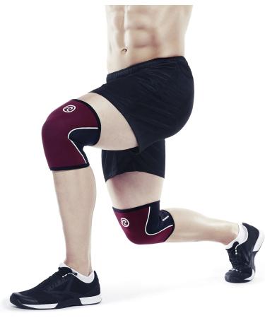 Rehband Knee Brace for Strength & CrossFit | Neoprene Support in Burgundy - Unisex Multiple Sizes & Colors - Buy Online on GoSupps.com