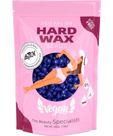 Wax Beads BOYUJK Professional Hard Wax Beads for Full Body Facial And Legs Painless Gentle Hair Removal Wax Beads for Women and Men (500g Purple) Purple 500g