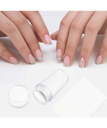 Beaupretty Clear Nail Stamp Kit - French Nail Stamper & Silicone Jelly Nail Art for DIY Manicure (Transparent) - International Shipping - Buy Online on GoSupps.com