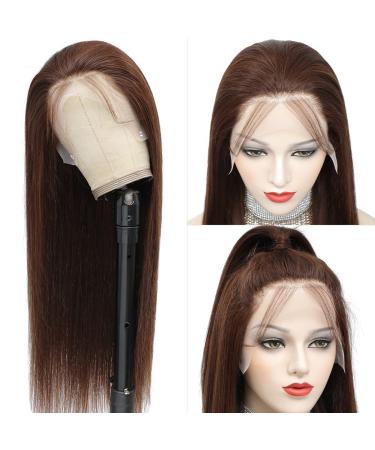 Hermosa 13x4 Brown Lace Front Wig - 22 Human Hair, Pre-Plucked, 180 Density, Baby Hair, #4 Color - Buy Online on GoSupps.com