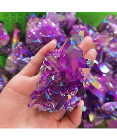 Natural Quartz Amethyst Cluster Crystal Stone Electroplated Colorful Crysral Cluster Specimen Home Gifts 1pcs Raw Stones and Minerals (Color : Amethyst Cluster Size : 90-100g) 90-100g Amethyst Cluster - Buy Online on GoSupps.com