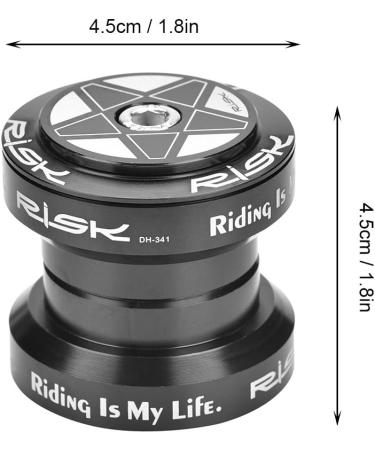 VGEBY Bicycle Headset - Solid Aluminum Alloy Tapered Stack Headset for 1 1/8 Threadless BMX Forks (Black) - Buy Online on GoSupps.com