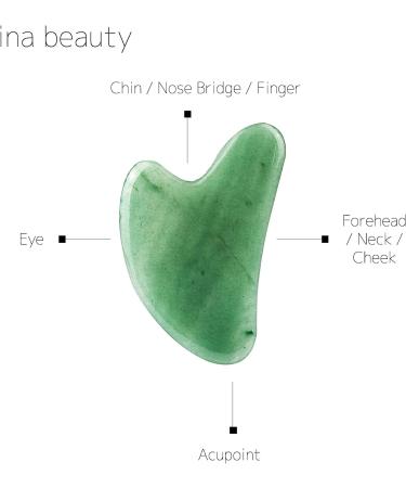 Ina Beauty Large Gua Sha Heart Natural Jade Stone for Face - Lift, Firm, and Reduce Puffiness - Buy Online on GoSupps.com