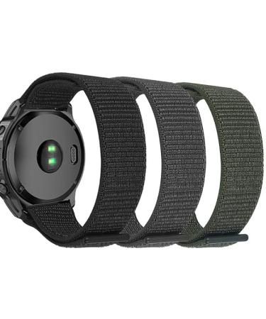 Olytop Fenix 7X / Fenix 6X / Fenix 5X Watch Bands  26mm Hook & Loop Quick Dry Nylon Ultralight Sport Wristband Strap for Garmin Fenix 6X Pro/Sapphire Fenix 5X Plus Enduro Smartwatch Black+Green+Grey - Buy Online on GoSupps.com