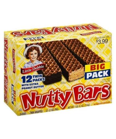 Little Debbie Nutty Bars Wafer Bar 25.2 Oz (3 Boxes) by Little Debbie