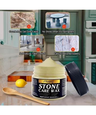 FYeang Stone Polishing Care Wax Manual Natural Polishing Care Wax Stone Care Marble Repair Wax Stone Furniture Polish for Marble Furniture Ceramic Tiles Quartz Countertop - Buy Online on GoSupps.com