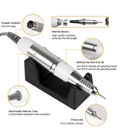 Dajidafu Manicure Lathe Nail Drill Handle Replaced Part Long-lasting Aluminum Alloy Automatic Handily Gripped Nails Accessories Rose Red - Buy Online on GoSupps.com