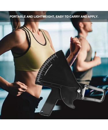 Body Fat Caliper with Clear Scale Body Measurement Tape Fat Caliper Measuring Tool for Monitoring Fitness and Weight Loss Goals Black - Buy Online on GoSupps.com