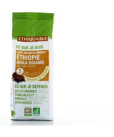  G n rique ETHIQUABLE - Ethiquable Organic Ground Mocha Sidamo Coffee from Ethiopia Kivu 250g - 250g - Pack of 3 - Sold in Packs - Buy Online on GoSupps.com