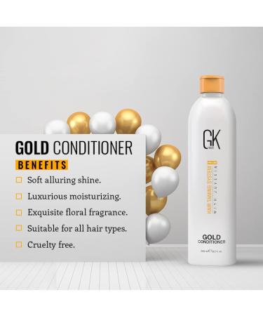 GK Hair Global Keratin Gold Tarling 250ml | Moisturizing Conditioner with Argan Oil & Shea Butter | Gloss & Protection for All Hair Types - Buy Online on GoSupps.com