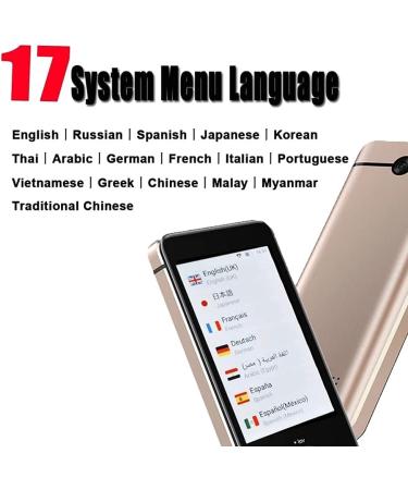 M9 Instant Voice Translator Portable Language in Real-time Smart Translator Supports 12 Offline Languages (Color : Gold) (Grey) - Buy Online on GoSupps.com