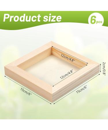 6 Pack Unfinished 6x6 Inch Square Wood Panels for DIY Arts & Crafts Projects - Buy Online on GoSupps.com