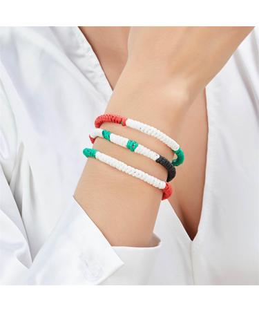 VSILAY LIANXUE ISR PLE Flag Pendant Bracelet - Friendship Hand Chain Advocate for Peace Bangled Couples Woven Accessories - Buy Online on GoSupps.com