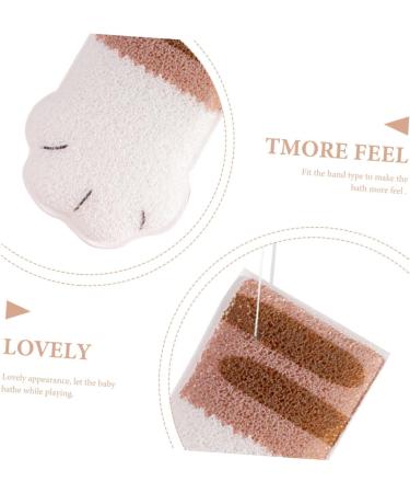 Healeved Cotton Bath Exfoliator Mitt - Animal Spa Scrubber & Hydrophilic Towel for Newborns - Pink Cartoon Bath Sponge - Buy Online on GoSupps.com