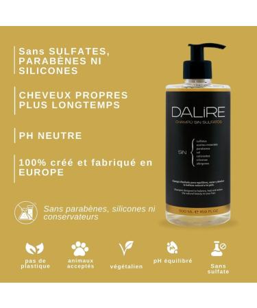DALIRE CLASSIC BIO sulfate-free shampoo for oily hair keeps hair clean for several days with aloe vera and vitamin E - Buy Online on GoSupps.com