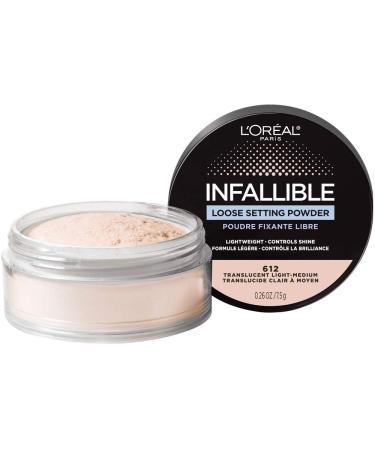 L'Oreal Paris Infallible Tinted Loose Setting Powder - Matte Finish, Lightweight, No White Cast | 2 Shades, 0.28 Oz (Translucent Light-Medium, Translucent Medium-Deep) - Buy Online on GoSupps.com