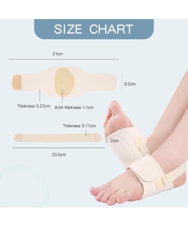 Adjustable Arch Support Inserts for Plantar Fasciitis Relief - Orthotic Cushions & Gel Pads for Flat Feet & High Arches | Comfort & Pain Relief (Beige - Buy Online on GoSupps.com