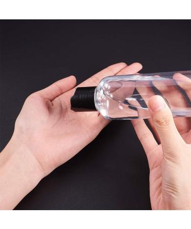BENECREAT 8 Pack 150ml Empty Transparent Plastic Travel Bottle with Black Disc Cap Air Flight Cosmetic Bottles for Toiletries Shampoo Cosmetic Liquid Black Cap 150ml - Buy Online on GoSupps.com