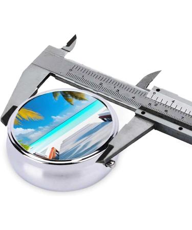 Maldives Holidays Round Pill Box | 3 Compartment Travel Organizer | Portable Pill Box for Traveling - Buy Online on GoSupps.com