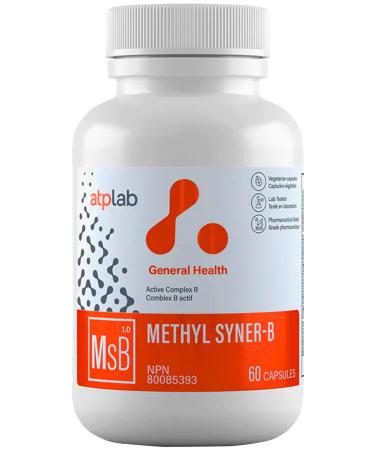 ATP LAB - Methyl Syner-B, 60 Capsules 30-Day Supply - Active Vitamin B Complex - Helps to Maintain Healthy Hair, Nails and Skin - Helps to Maintain Cognitive Functions and Support Liver Function