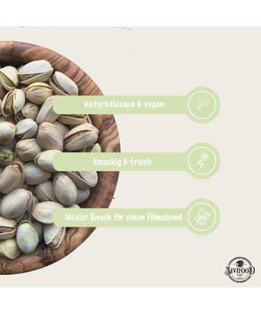 SIVIFOOD Pistachios in shell natural - raw pistachio kernels unroasted unsalted untreated premium quality natural nuts large pack raw pistachios (500g) - Buy Online on GoSupps.com