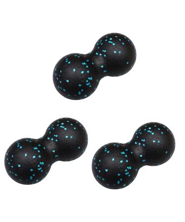 Inoomp Massage tools 3st trigger point massage device Lacrosse balls Rollator Lacrosse-Ball Epp Massageball Yoga ball Double Massageball Operaser Role Massage roller 16.5x8.5x2cmx3Pcs Blaux3stk