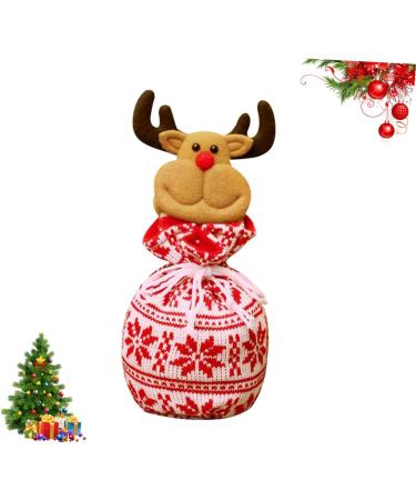 Abaodam Dining Table Decor 1pc Cookie Knitted Doll Portable Reindeer Elk Christmas Holiday Party Bags Bag Draw Candy Hanging - Buy Online on GoSupps.com