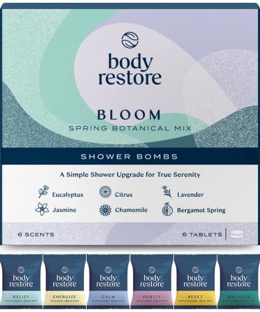 Shower Steamers Aromatherapy - Mothers Day Gifts Relaxation Birthday Gifts for Women and Men Stress Relief and Luxury Self Care Gifts for Mom Shower Bath Bombs - BodyRestore 6 Packs Bloom Box