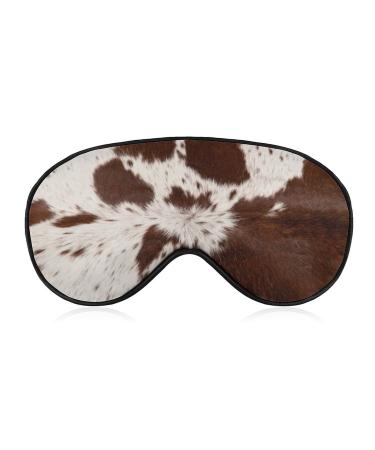 Cow Cowhide Sleep Eye Mask for Men/Women/Kids Soft Skin-Friendly Eye Sleeping Mask for Home/Travel/Office 100% Block Out Light