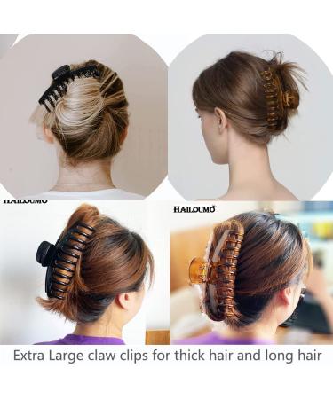 Extra Large 5.1 Inch Crystal Hair Claw Clips for Thick Hair - Pack of 2 Brown | Women's Hair Accessories - Buy Online on GoSupps.com
