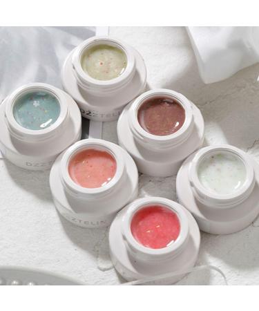 Colorful Translucent Varnish Hybird Gel Nail Polish Phototherapy Gel Nail Art Soak Off Gel Flowers Petal Gel - (Color: 1) - Buy Online on GoSupps.com