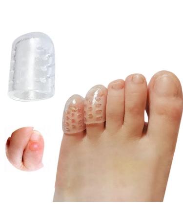 GTHFINE 10/30/60Pcs Silicone Toe Caps Anti-Friction Breathable Toe Protector for Corns Blisters and Pain Relief -60pcs