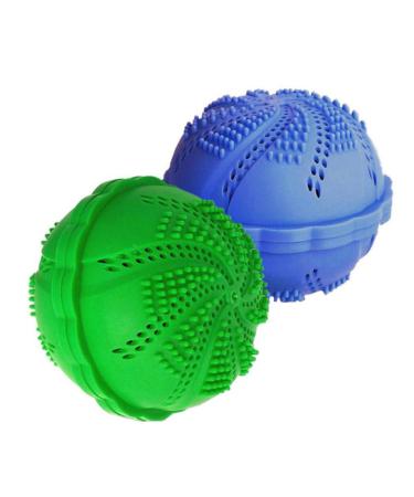 SWEETBIUTI Laundry Balls Washing Machine Ball Laundry Washing Machine Clean Eco-Friendly Decontamination Silicone Washing Balls Set for Liquid Detergent Blue Green 2PCS