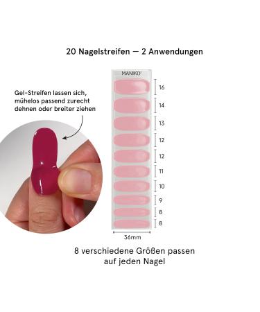 Maniko UV Gel Strips Vegan Self-Adhesive Nail Film for Natural Nails | Long-Lasting Manicure (20 Strips) Birthday Suit International Shipping Available - Buy Online on GoSupps.com