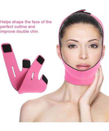 Face Slimming Cheek Mask V Face Line Belt Lifting Mask - Rose Red - Buy Online on GoSupps.com