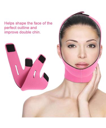 Face Slimming V Face Line Belt | Breathable Chin Lift Up Anti Wrinkle Sleep Strap - Red - Buy Online on GoSupps.com
