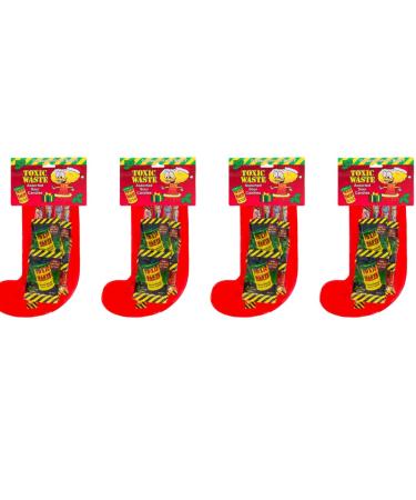 4 PK x 104g - Toxic Waste Stocking - Sour Sweet Lover Candy - Candies Filled With Sour Smog Balls And Other Hazardously Sour Candy - Birthday Present For Him & Her Men Women Boys & Girls