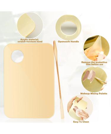 2Pcs Acrylic Makeup Mixing Palette & Spatulas - Foundation Eye Shadow & Lipstick Mixer for Flawless Application - Buy Online on GoSupps.com