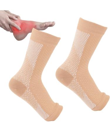 Kasmole Ankle Compression Cuff - Open Compression Stockings & Foot Sleeves for Swelling Relief | Available in Random Colors - Size L - Buy Online on GoSupps.com