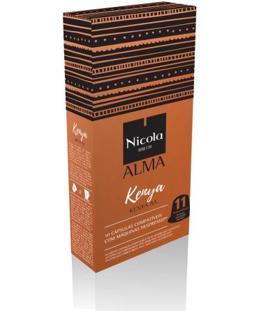 Nicola Caf s Nicola Cafes Alma Kenya Nespresso Compatible Capsules 10 Count Caramel 10 count (Pack of 1) - Buy Online on GoSupps.com