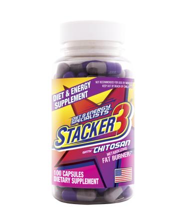 Stacker 3 Metabolizing Fat Burner with Chitosan, Capsules, 100Count Bottle