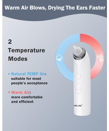 PLAN LIFE Rechargeable Ear Dryer - Quick Drying Device for Swimmers Ear & Water Removal | Ideal for Showering & Swimming - Buy Online on GoSupps.com