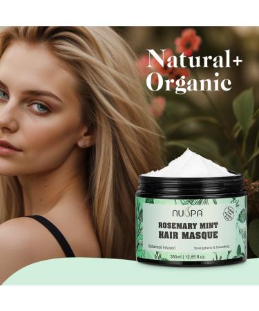 Rosemary Mint Hair Mask - Deep Conditioning for Damaged Dry Frizzy Hair (380ML) - Anti-Break Bond Repair Treatment - Buy Online on GoSupps.com
